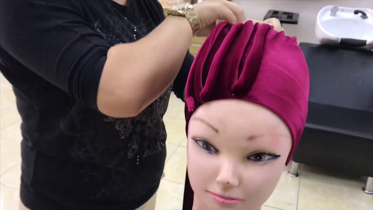 Kadife kumaş (gelin türban modelleri )2019 türban gelin başı modelleri