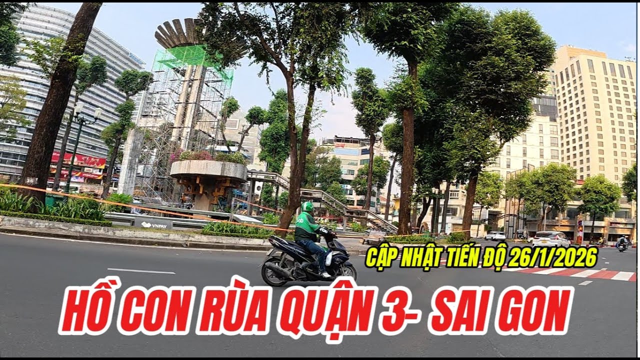 Hồ Con Rùa- Quận 3 - Sai Gon- Bắt đầu thi công  sơn mới đón Tết 2026- Đâu Đó Sai Gon