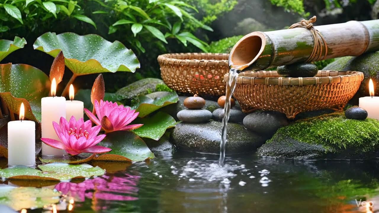 Live Peaceful Bamboo Water Sounds | ASMR for Deep Sleep