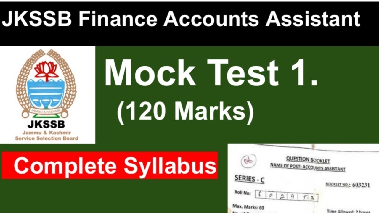 Mock Test 1 of Finance Accounts Assistant