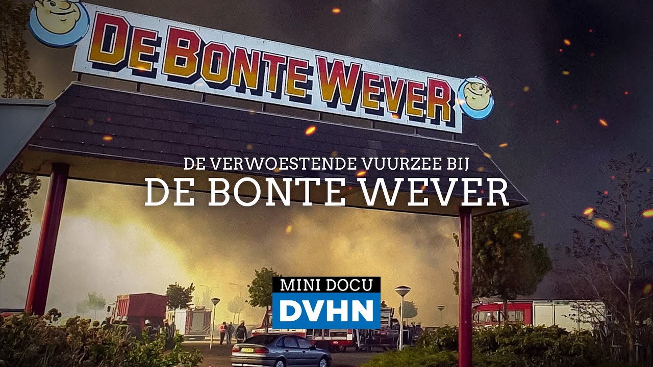 Huiveringwekkende beelden van de brandende Bonte Wever in Slagharen