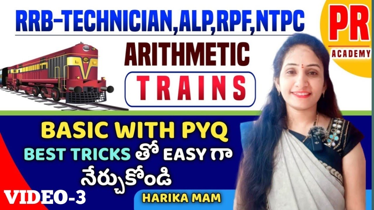 RRB Arithmetic Telugu | Trains & Distance Problems Explained | Railway Exam Prep | PR ACADEMY |