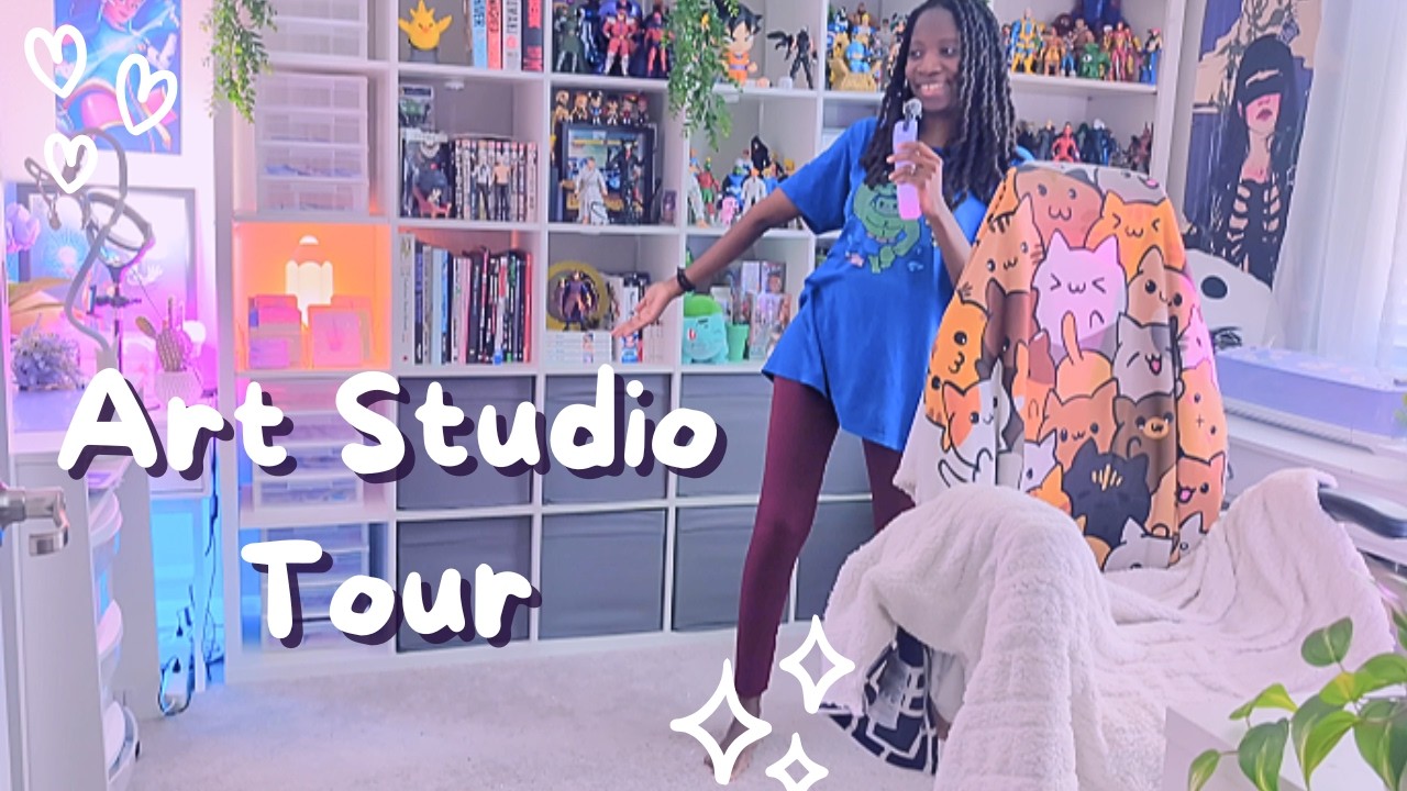 In Home Art Studio Tour Of A Part-Time Artist ★ Studio Vlog ★