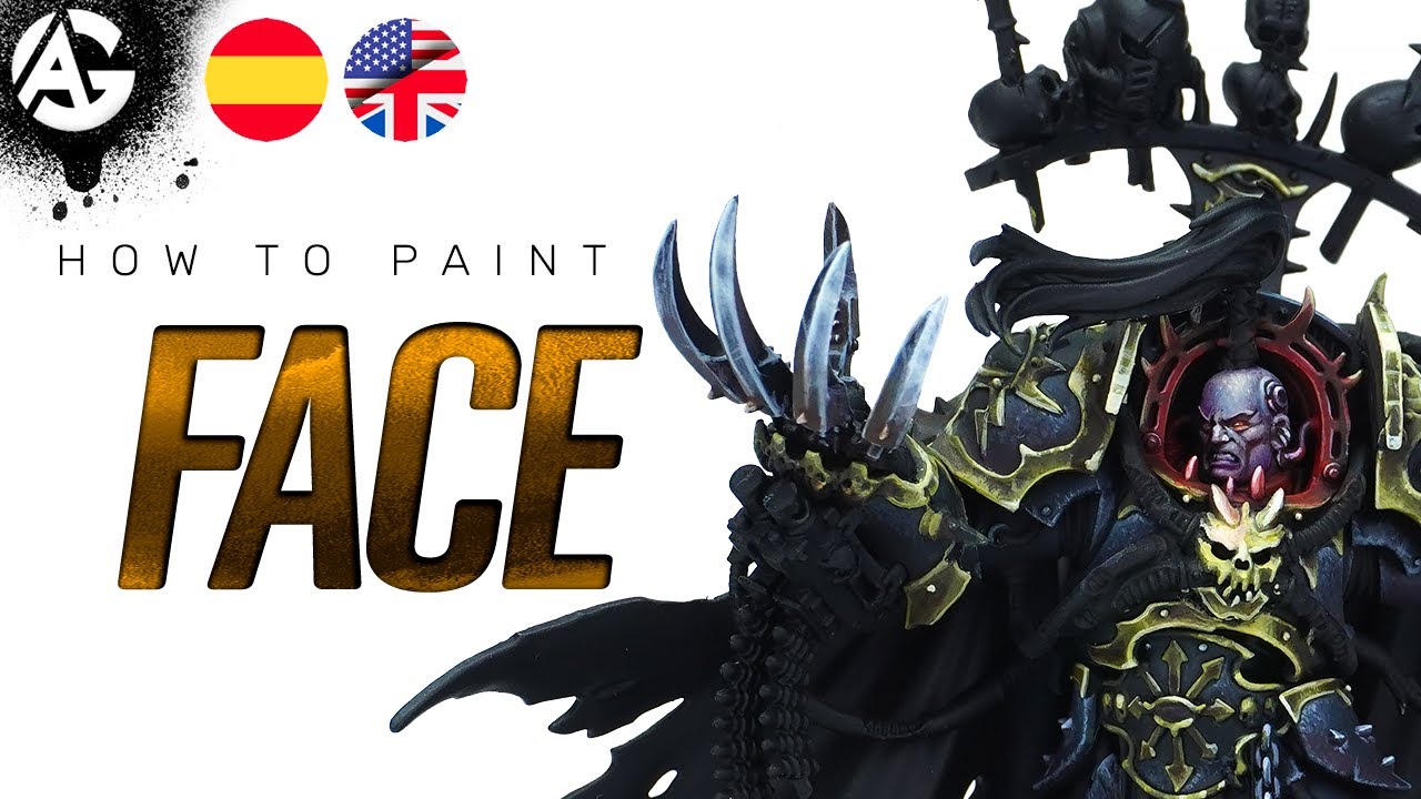 How to paint FACE on miniatures ✅ / Como pintar una CARA en miniaturas  ✅  (ABADDON )