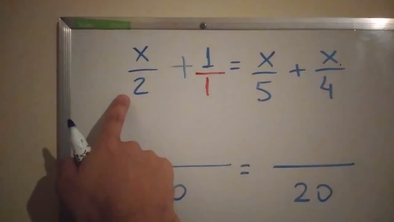 (x/2) + 1 = (x/5) + (1/4)