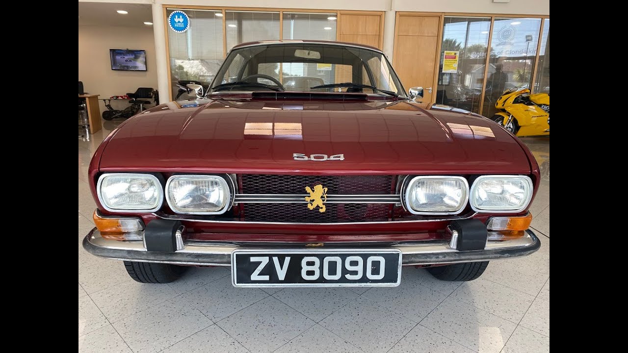 1972 Peugeot 504 Coupe Full Video Under Side Interior www.bolandsclassics.ie