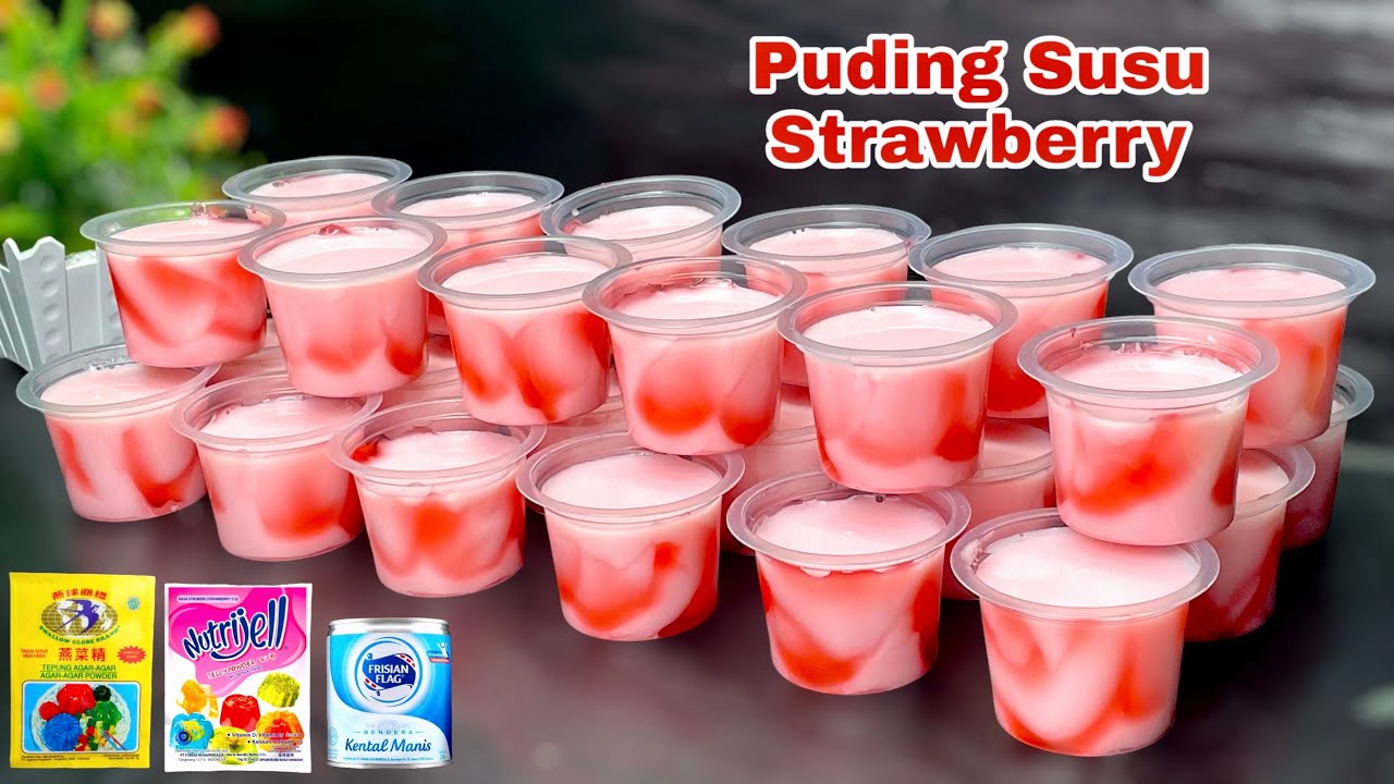 Semua Menyukainya‼️ Silky Puding Susu Strawberry, Lembut dan Lumer