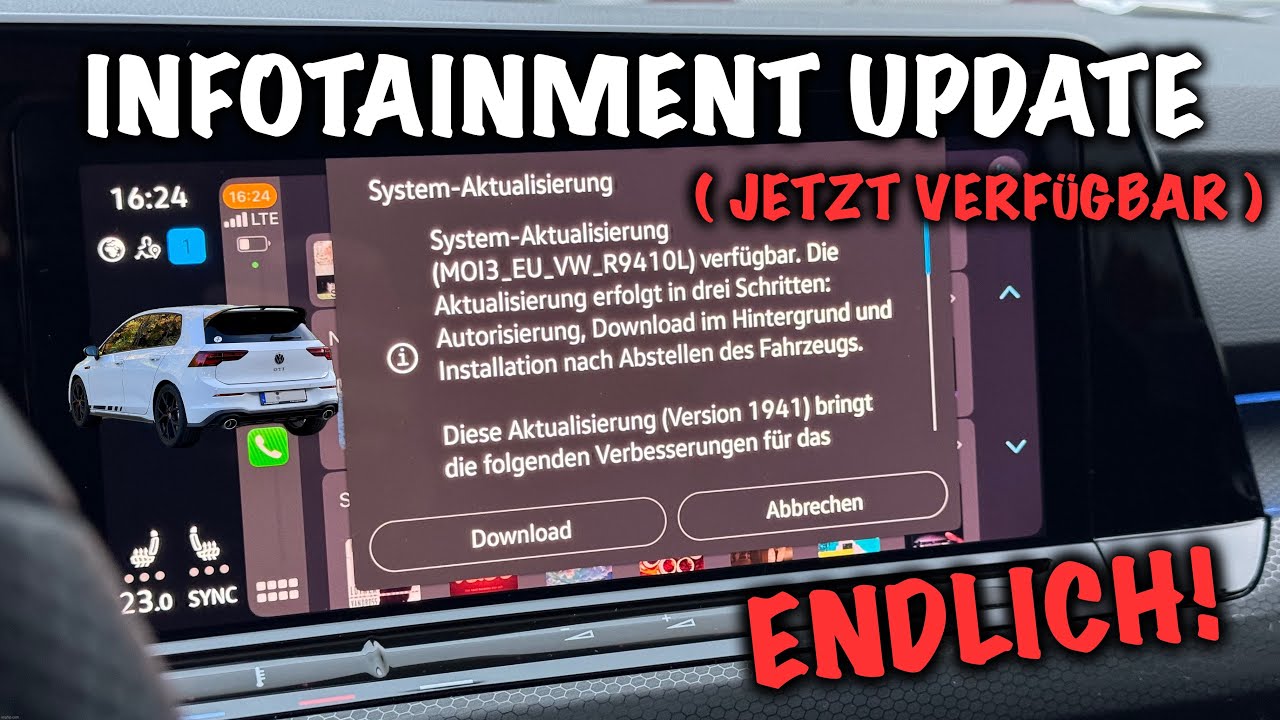 Golf 8 Infotainment UPDATE &bdquo;1941&ldquo; Verf&uuml;gbar #vw #golf8 #infotainment