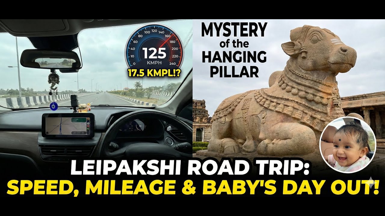The Pillar That Defies Gravity | Exploring Lepakshi in our Safari | Authentic Punjabi Dhaba #vlog