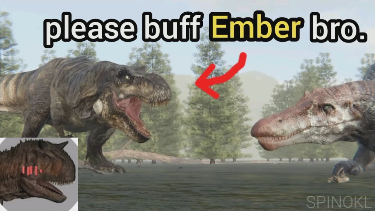 Ember the T-rex vs spino (SpinoKL)