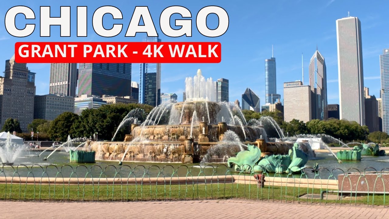 Grant Park 🇺🇸 - Chicago -  4K Walking Tour