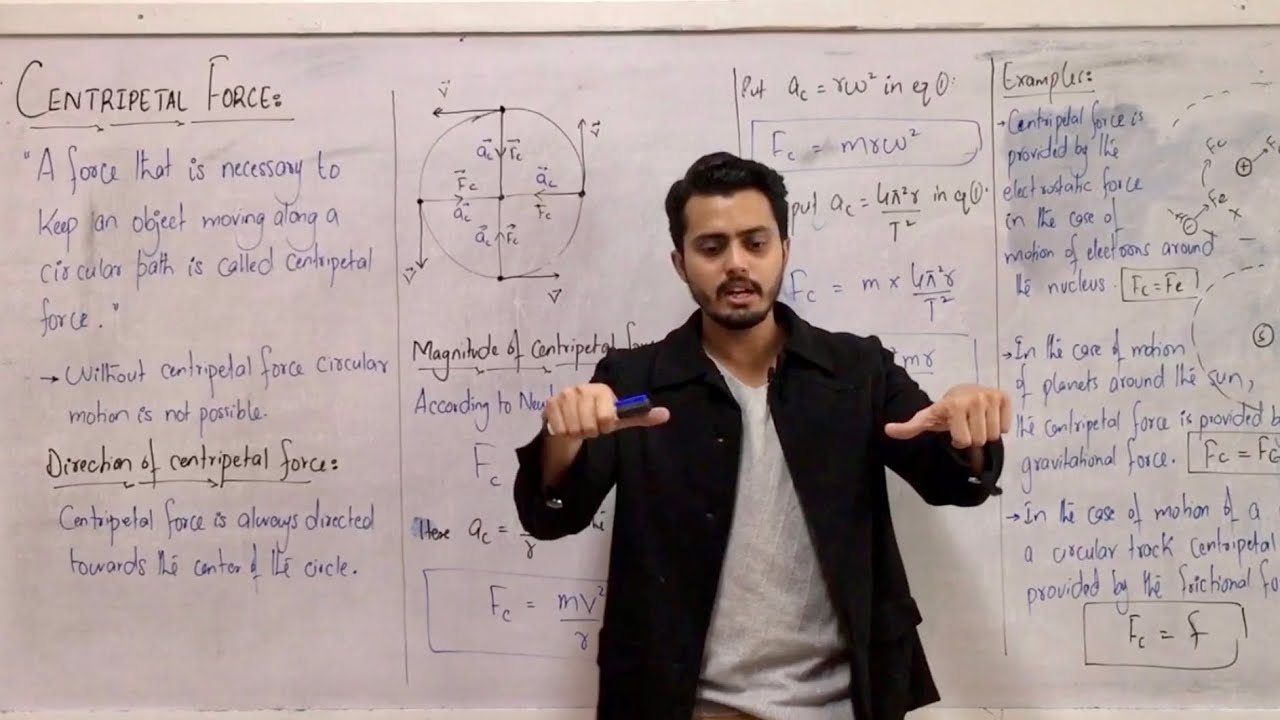 Centripetal force || centrifugal force || complete derivation || circular motion || class 11 physics