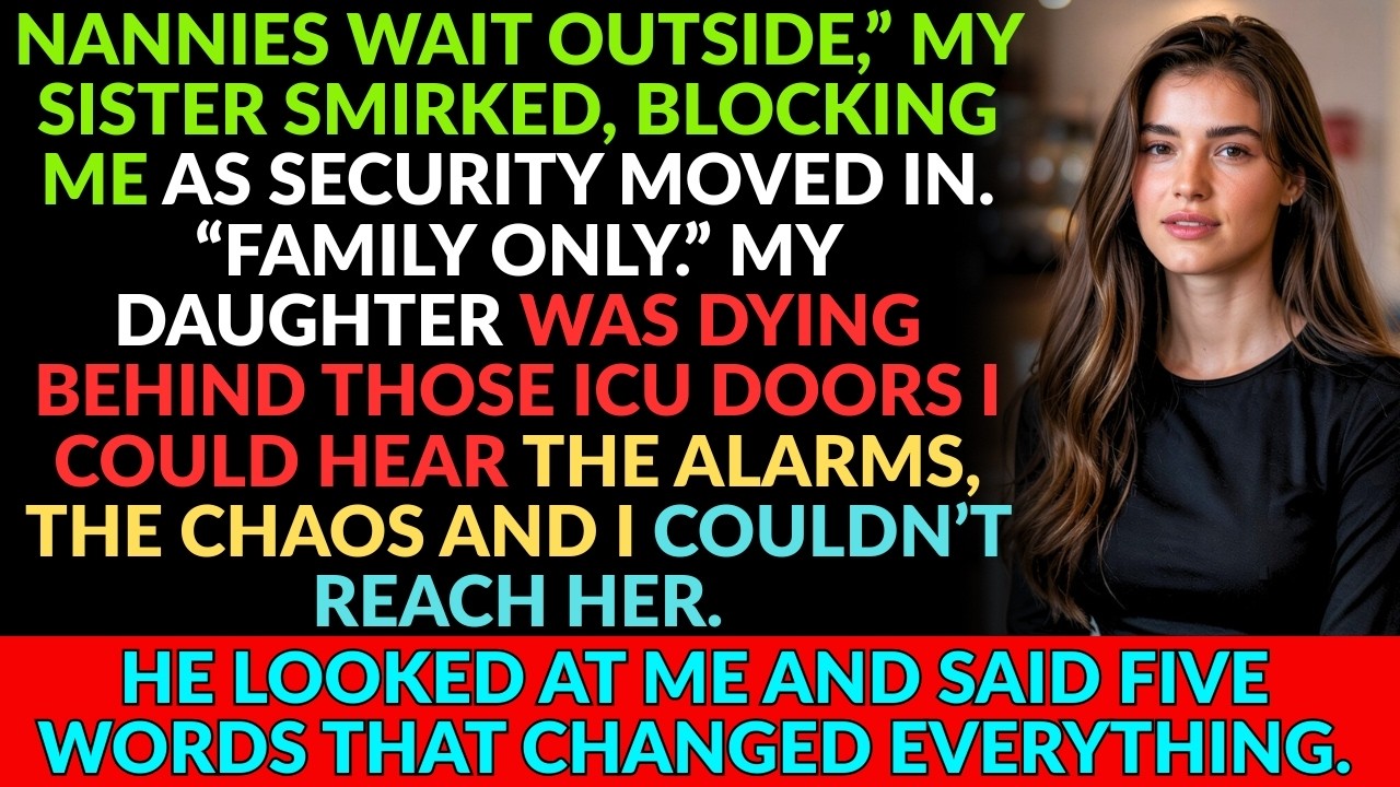 Nannies wait outside, my sister smirked, blocking me as security moved in. Family only...