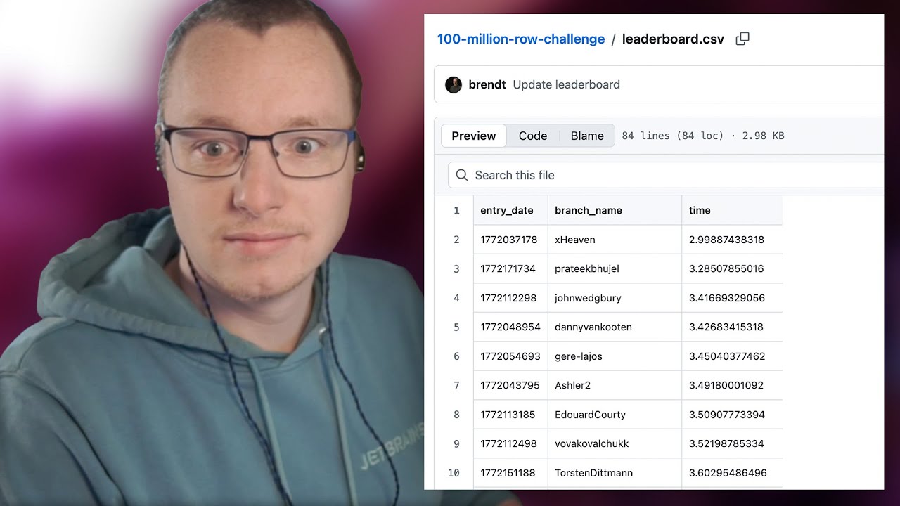 100M-row challenge: backend coding and issue solving