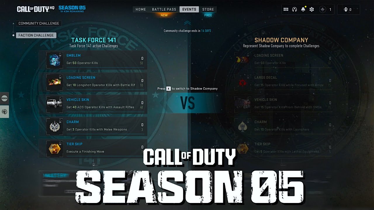 The 11 NEW MW2 Faction Event Challenges, Animated Camos & Operator Skins (FREE Season 5 Rewards)