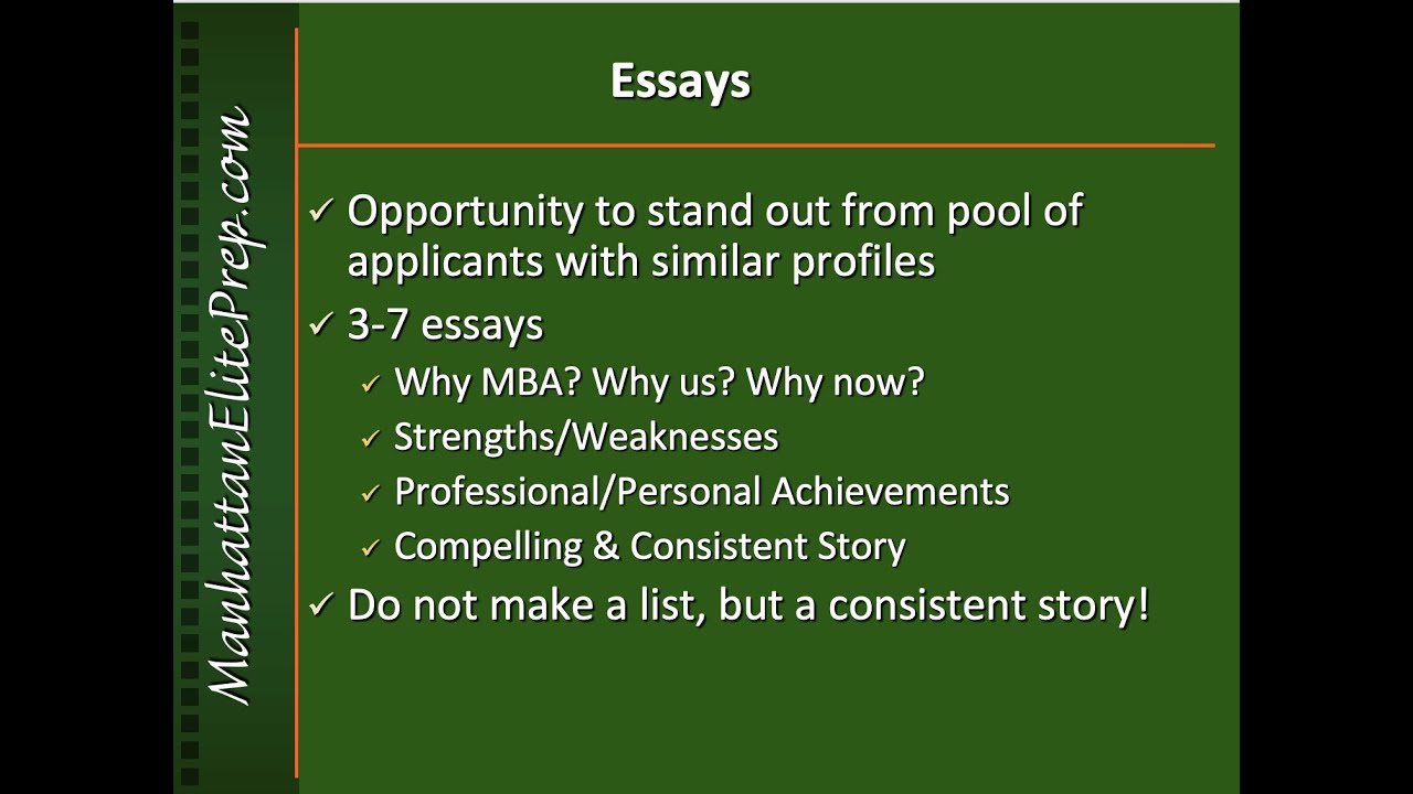 MBA Application Essay Writing Tips | Manhattan Elite Prep
