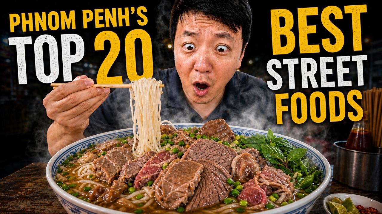 Top 20 MUST-TRY Street Foods in Phnom Penh | ULTIMATE Local Cambodian Food Tour