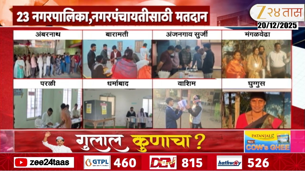 Nagar Parishad, Nagar Panchayat Election | राज्यातील 23 नगरपालिका, नगरपंचायतींसाठी मतदान सुरु