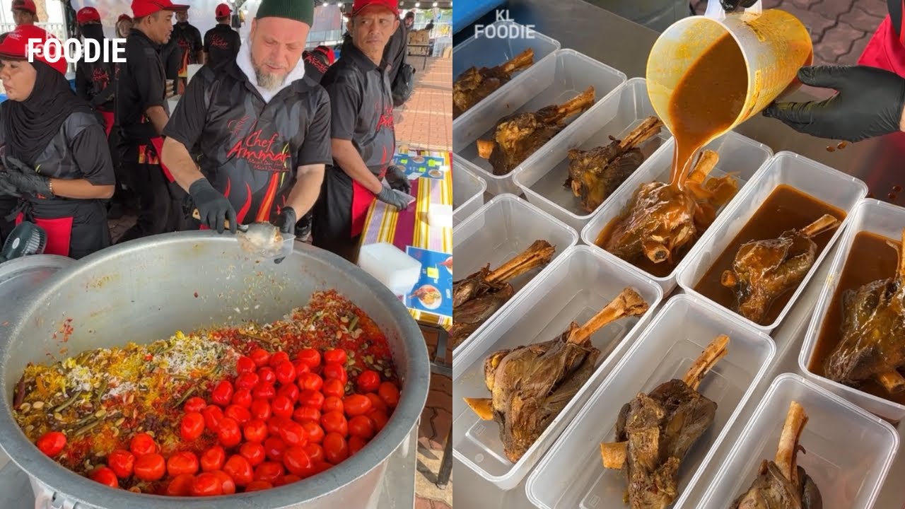 Chef Ammar Nasi Mandi in Bazar! Lamb Shank King!