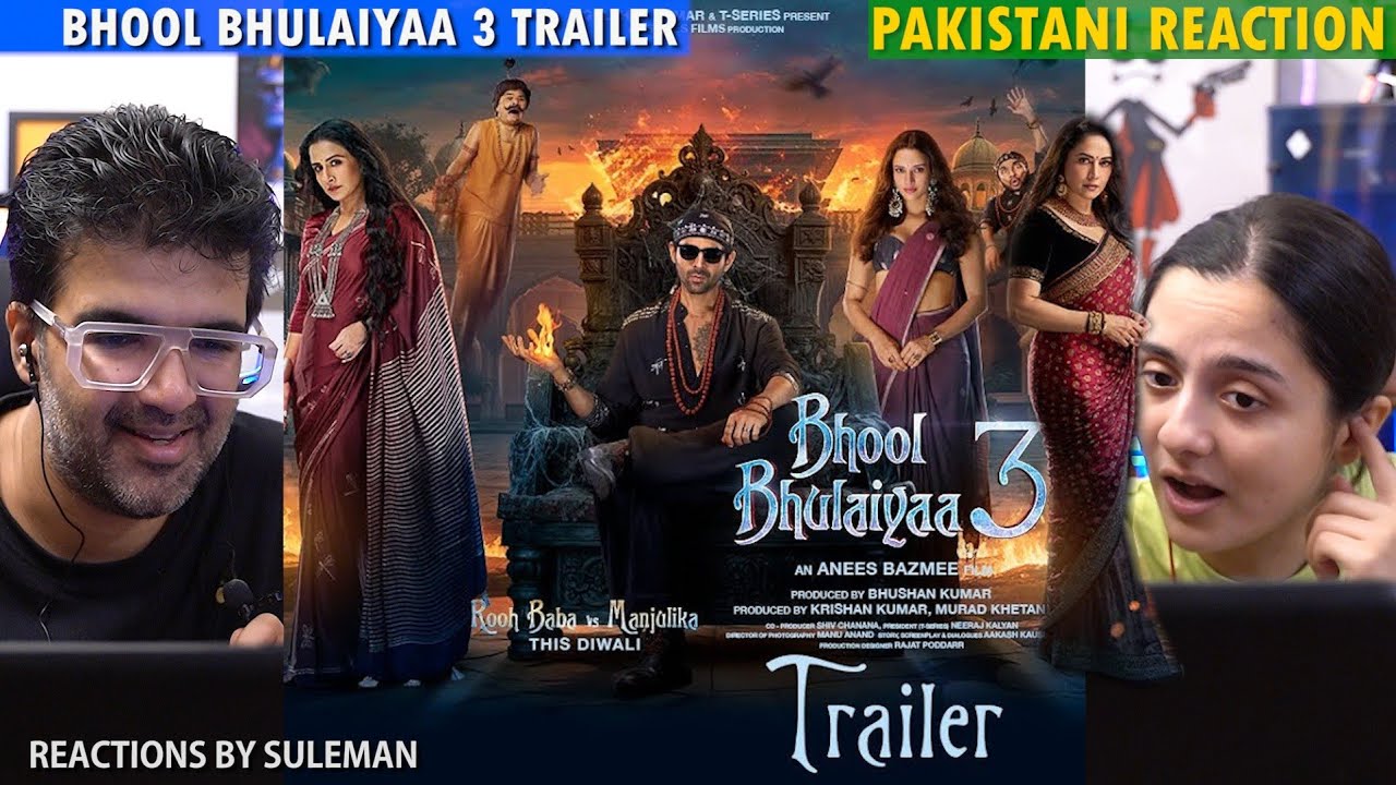 Pakistani Couple Reacts To Bhool Bhulaiyaa 3 Trailer | Kartik Aaryan | Vidya B | Madhuri D| Triptii