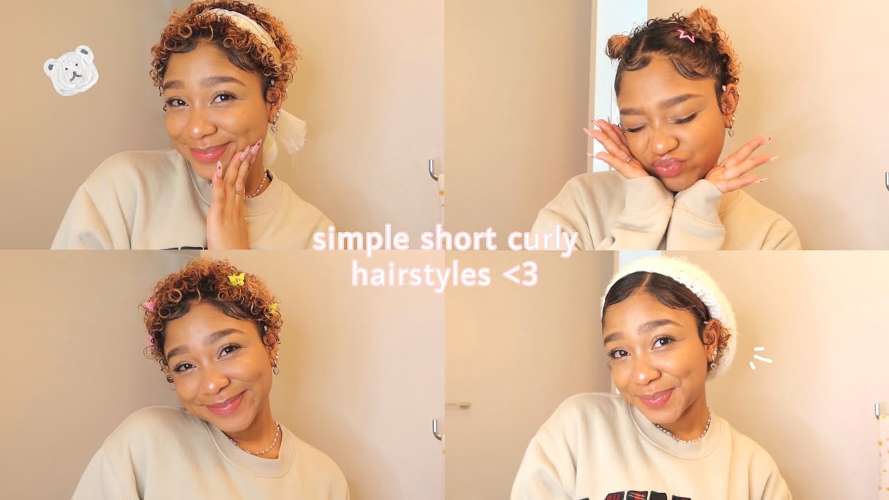 Simple hairstyles for short curly hair!
