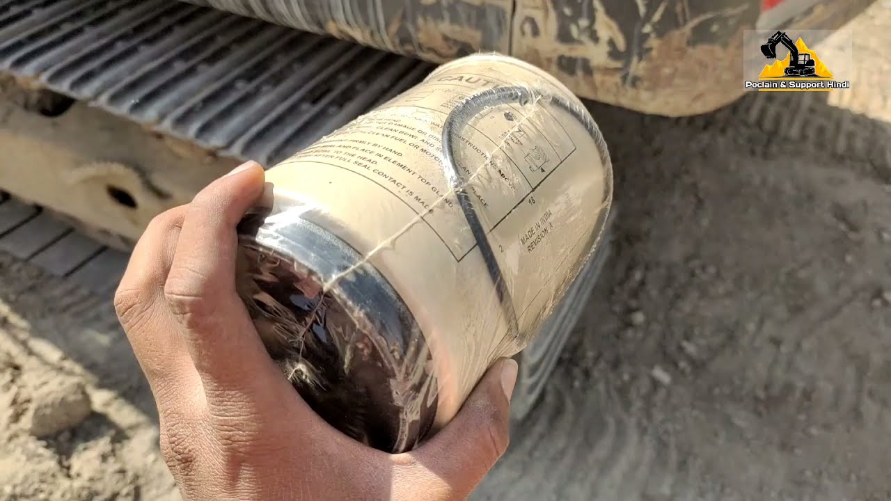 How to make Hyundai excavator ka water separator filter kaise change Kiya jata hai @technotechinventions