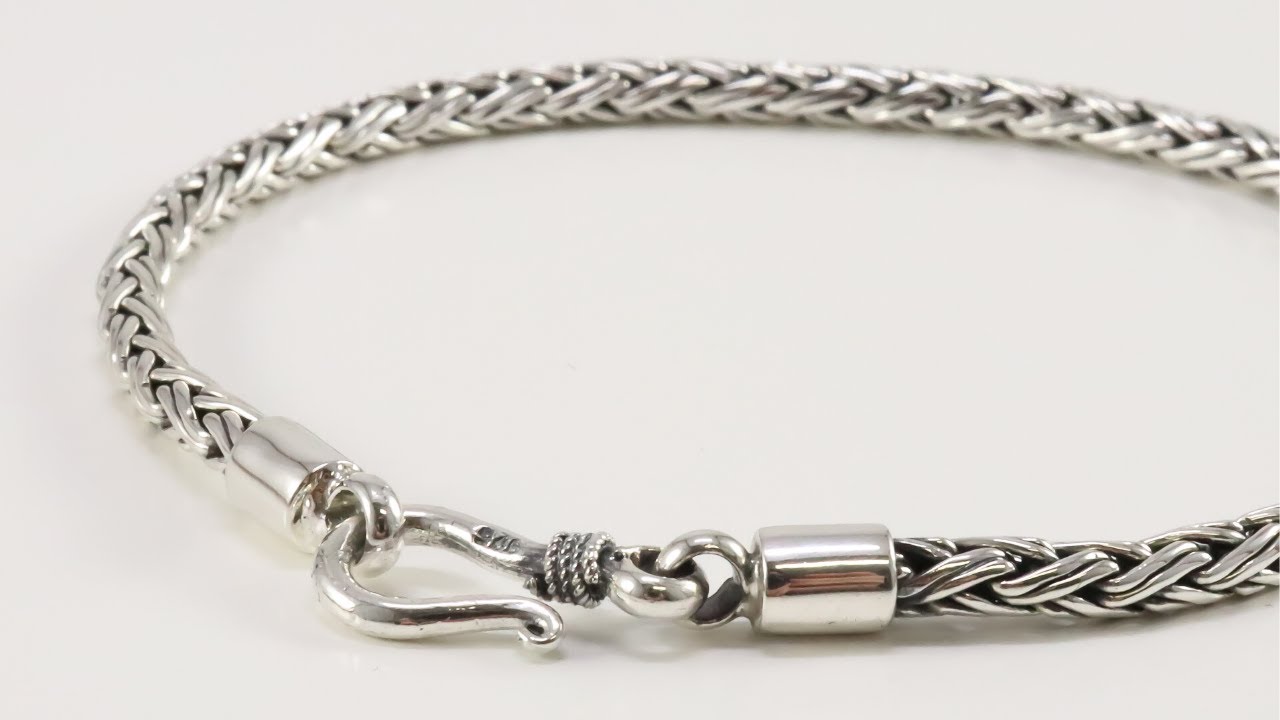 Unisex Sterling Silver Bracelet,  Handmade Bali Sterling Silver Bracelet, 925