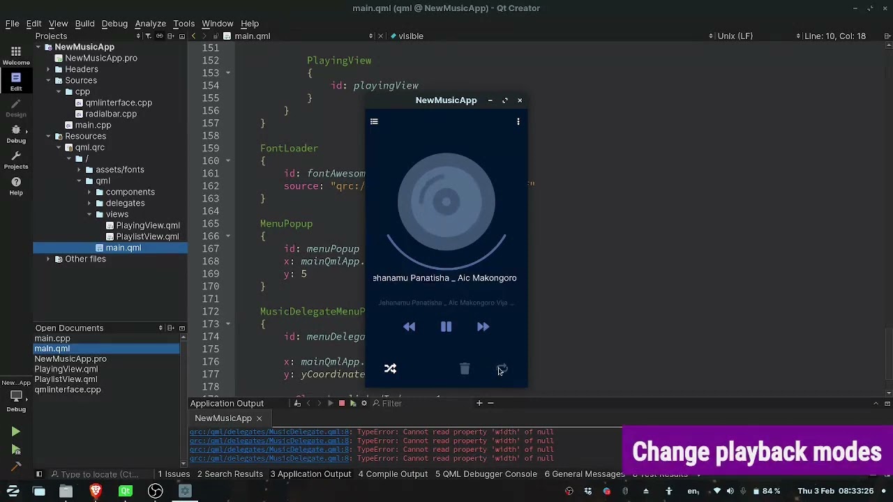 Project Showcase: Music Player in Qt/QML/C++