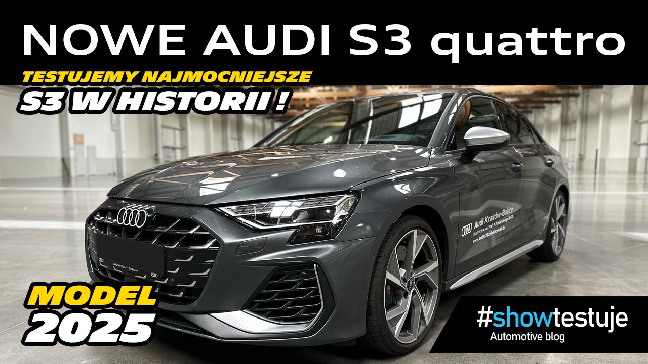 Audi S3 8,5Y 2.0 TFSI 333 KM (2024) - testujemy najmocniejsze S3 w historii [ #showtestuje ] TEST PL