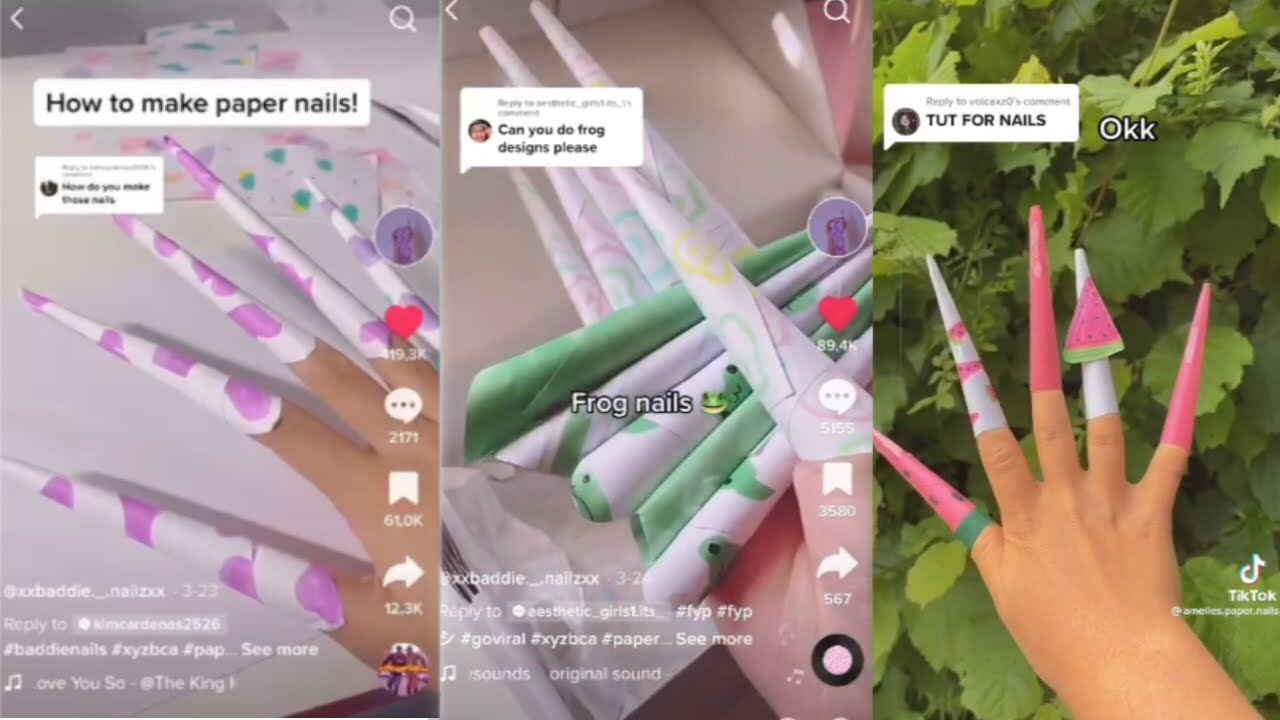 Paper Nail TikTok Compilation | LAToenAilsss