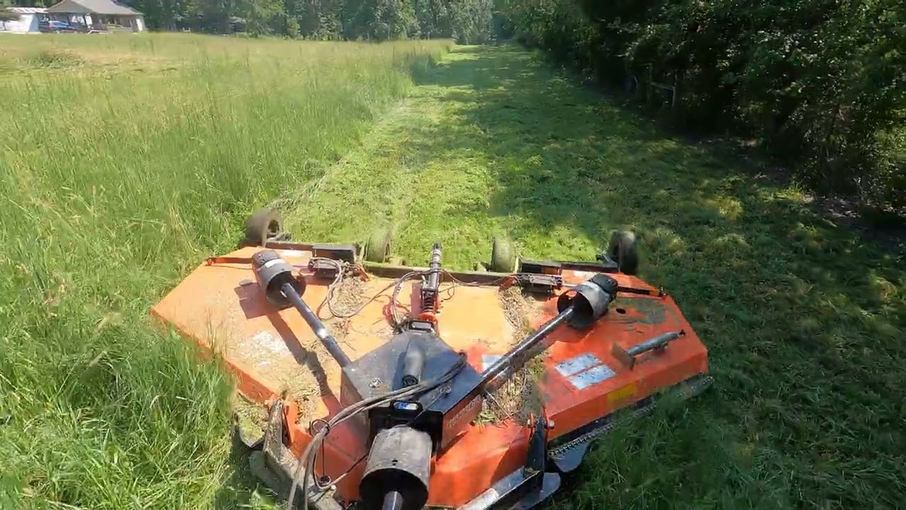 cleaning up a small farm for new owners with the land-pride rc2512 and kubota m7060 #landpride 
