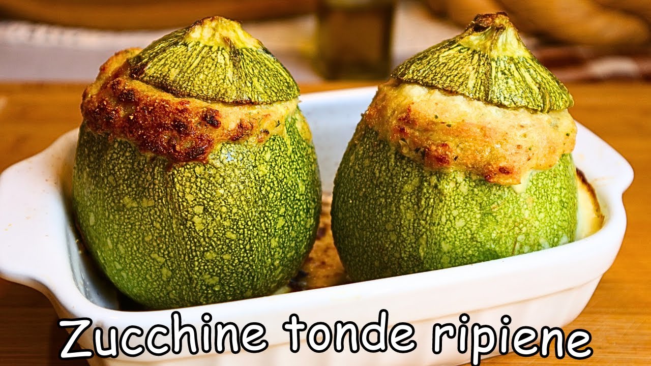 zucchine tonde ripiene tutto a crudo e senza carne