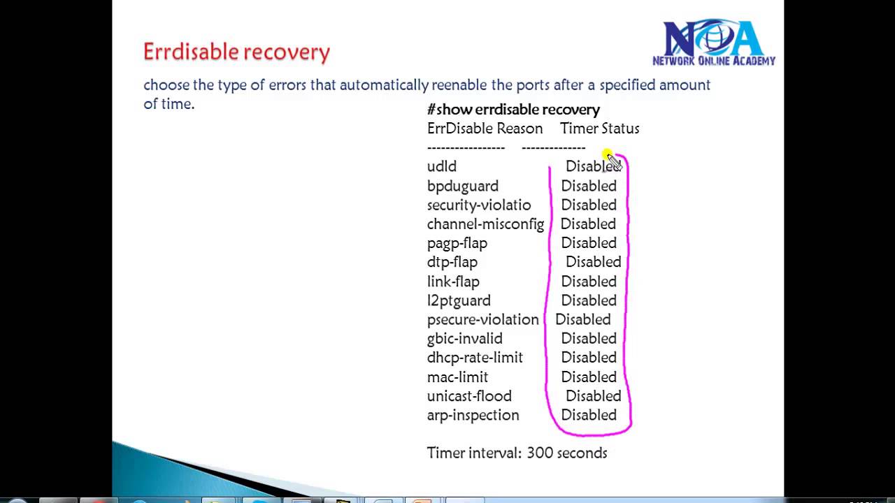 CCNP Switch (300 - 115) version 2.0: Errdisable recovery