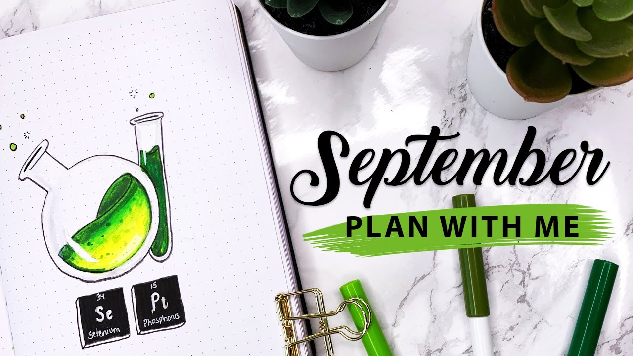 PLAN WITH ME | September 2020 Bullet Journal Set Up | Science Theme