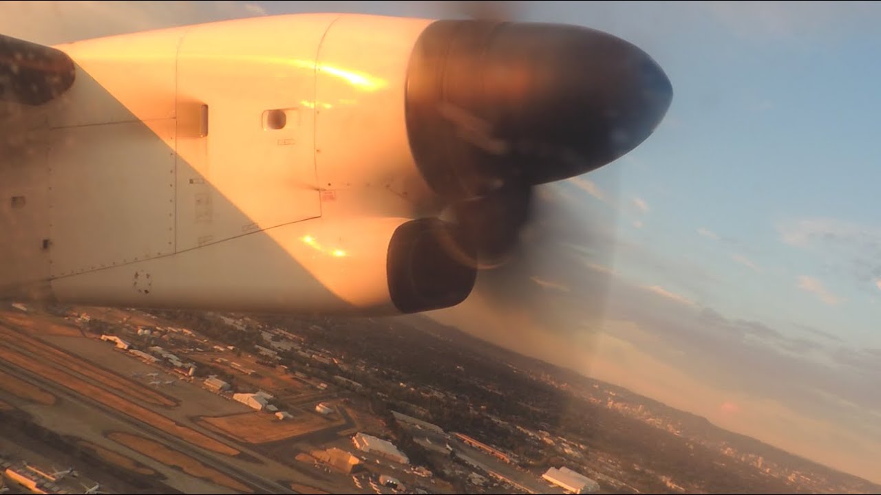 Air Canada Express (Jazz) Bombardier DHC 8 Q400 [C-GIJZ] pushback, start up and takeoff from PDX