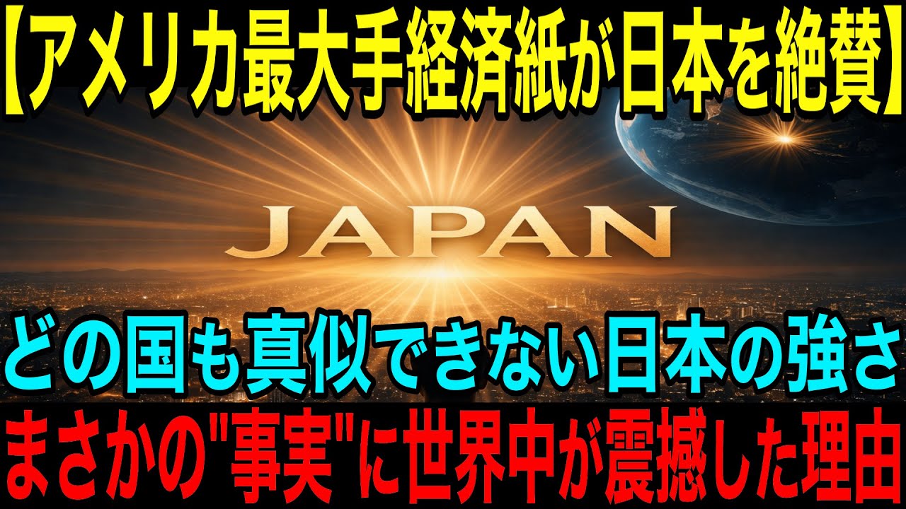 【海外の反応】米国トップ経済記者が日本で価値観崩壊！資源なき国の隠された真の国力に世界震撼の理由