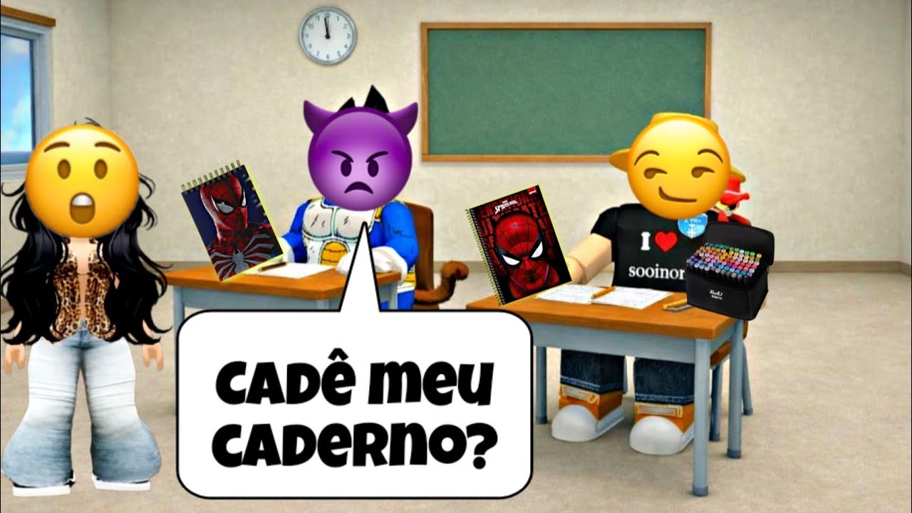 HISTÓRIA ROBLOX - O Menino Que Trocou Os Materiais Do Colega No 1° Dia De Aula! 