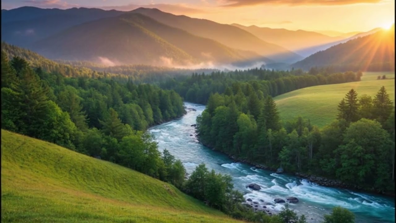 Green Mountain River Vista | Soothing Panoramic View