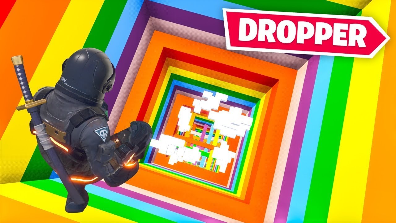 *IMPOSSIBLE* RAINBOW DROPPER CHALLENGE in Fortnite