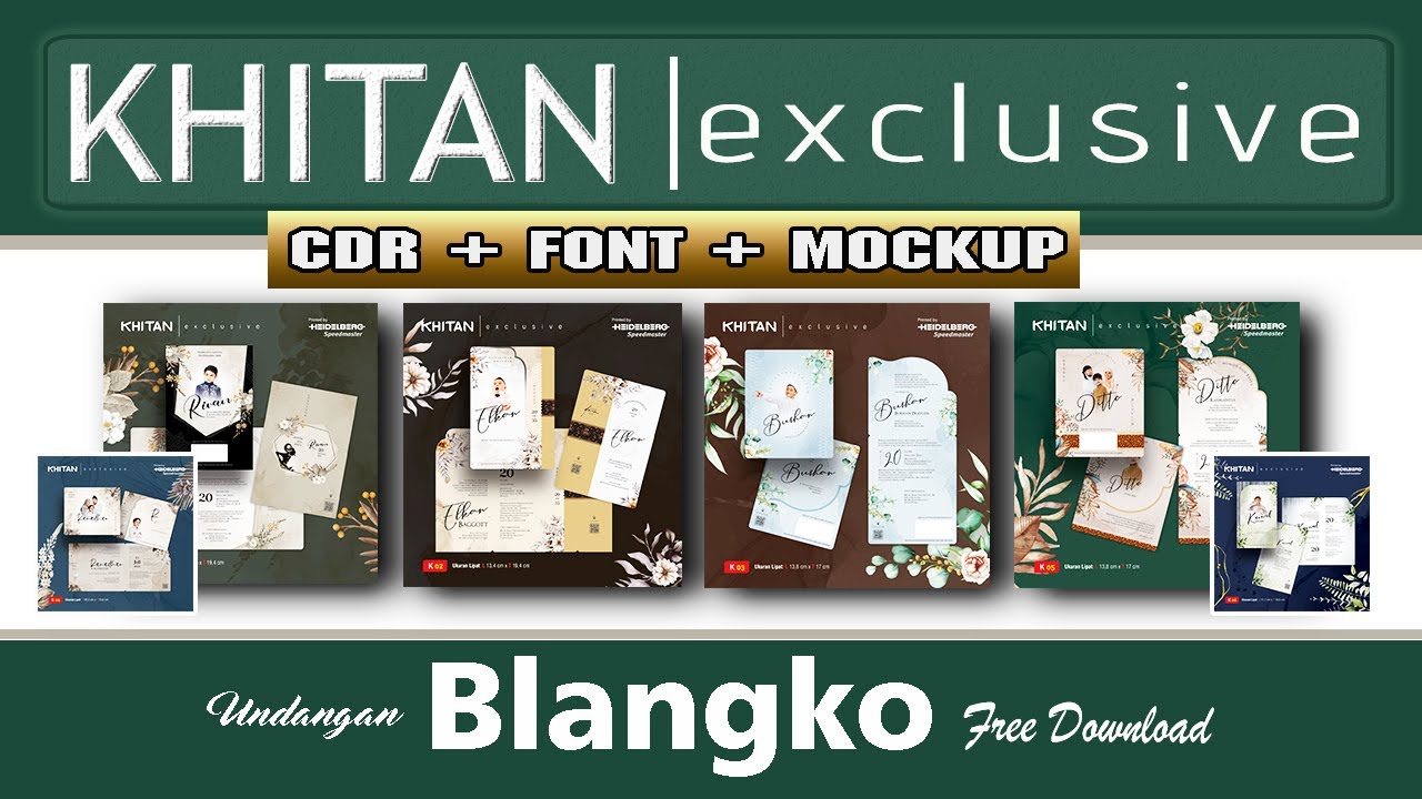 SETTING UNDANGAN BLANGKO RED - KHITAN EXCLUSIVE FORMAT CDR x7