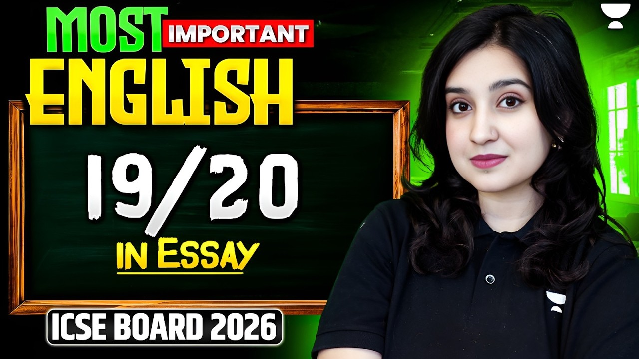 ICSE Class 10 English Essay Writing for Board Exam 2026 | Asmita Ma'am