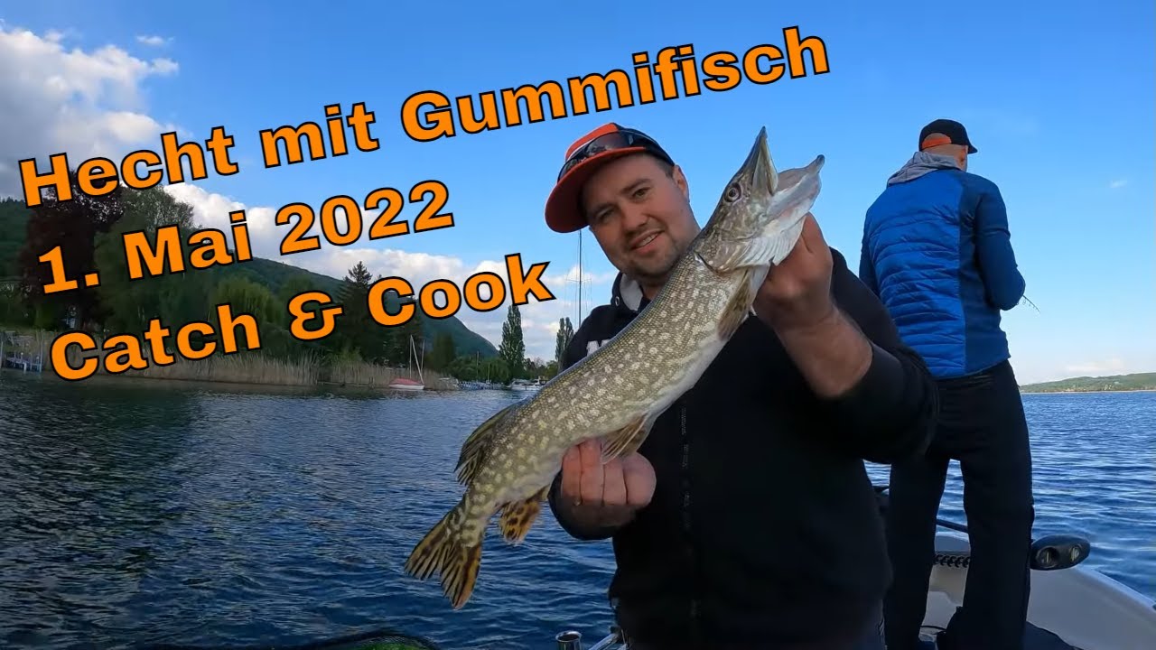 Hechteröffnung 1 Mai vom Boot am Bielersee mit Gummifisch jiggen