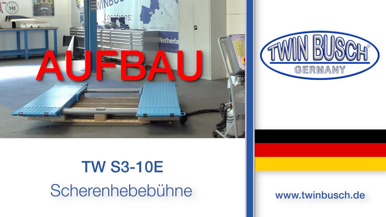 Aufbau der TW S3-10 E Scherenhebebühne von TWIN BUSCH®