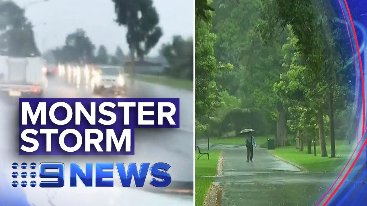 Flash flooding, hail and wind hits Victoria | Nine News Australia