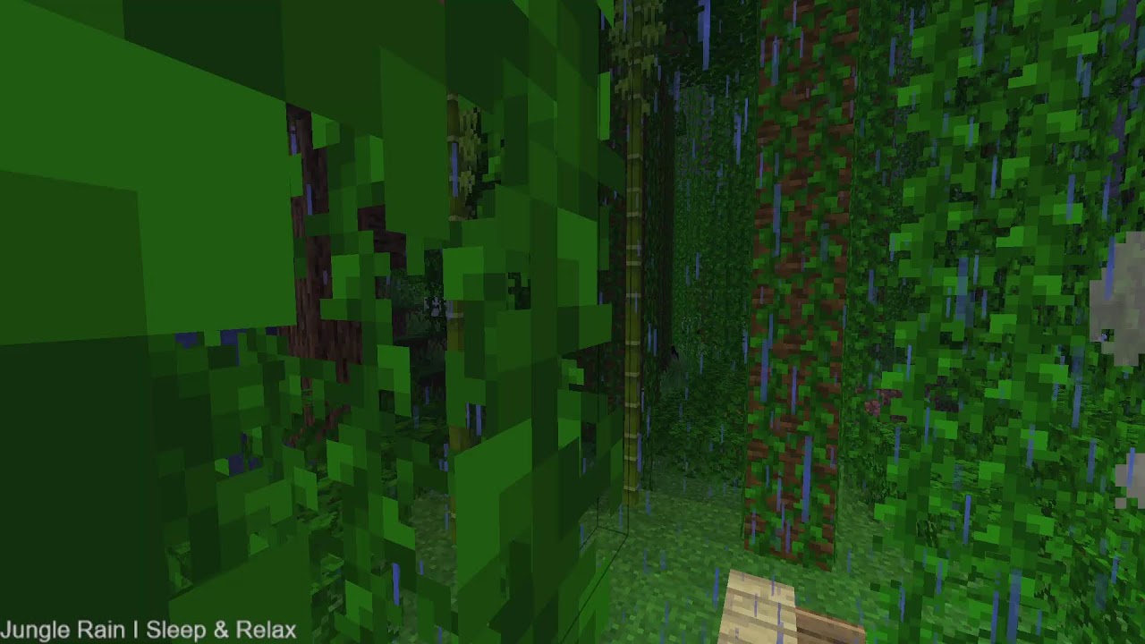 Minecraft: ASMR Rain/Jungle Chill Thunderstorm 24/7 for sleep😴