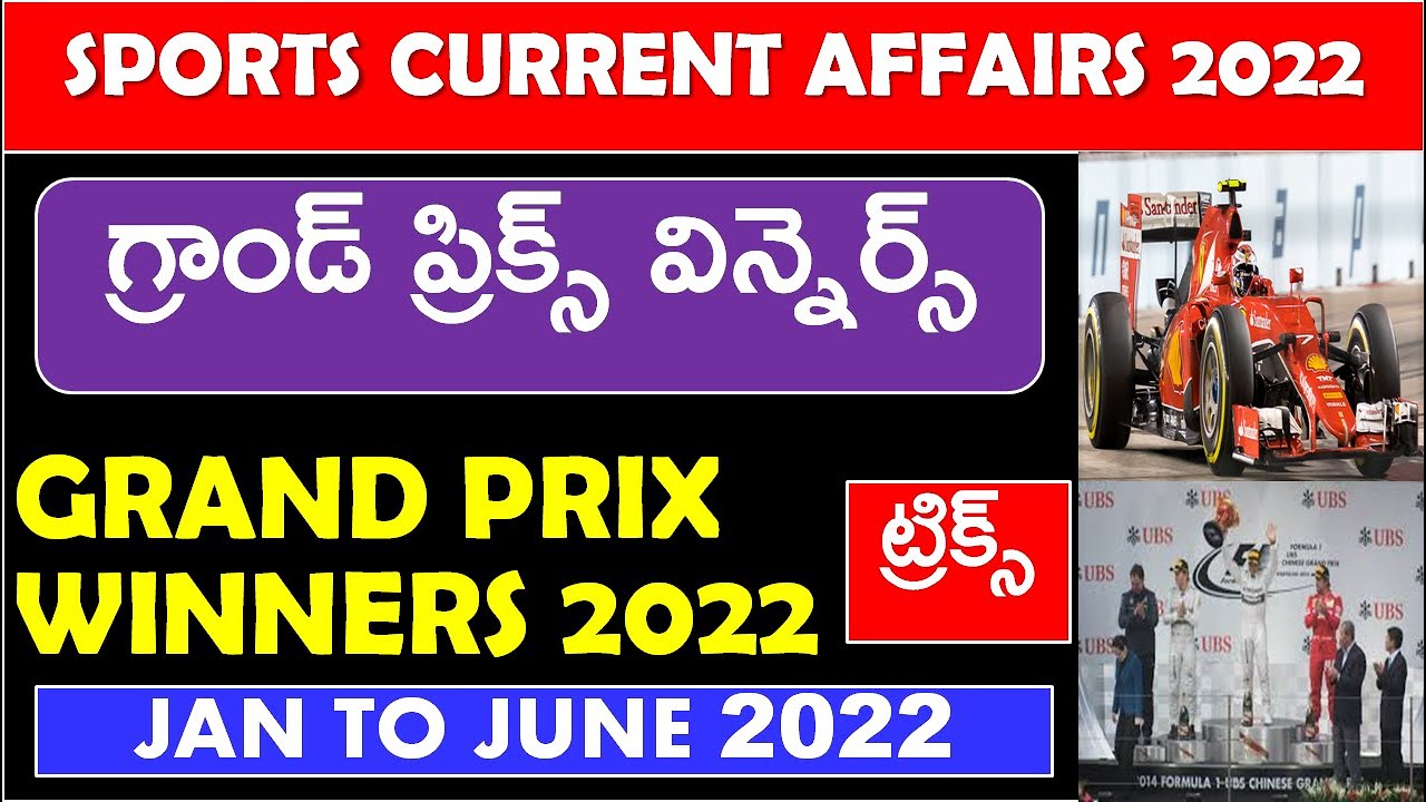 GRAND PRIX WINNERS 2022 Sports current affairs 2022 Formula one race winners | tspsc| group d