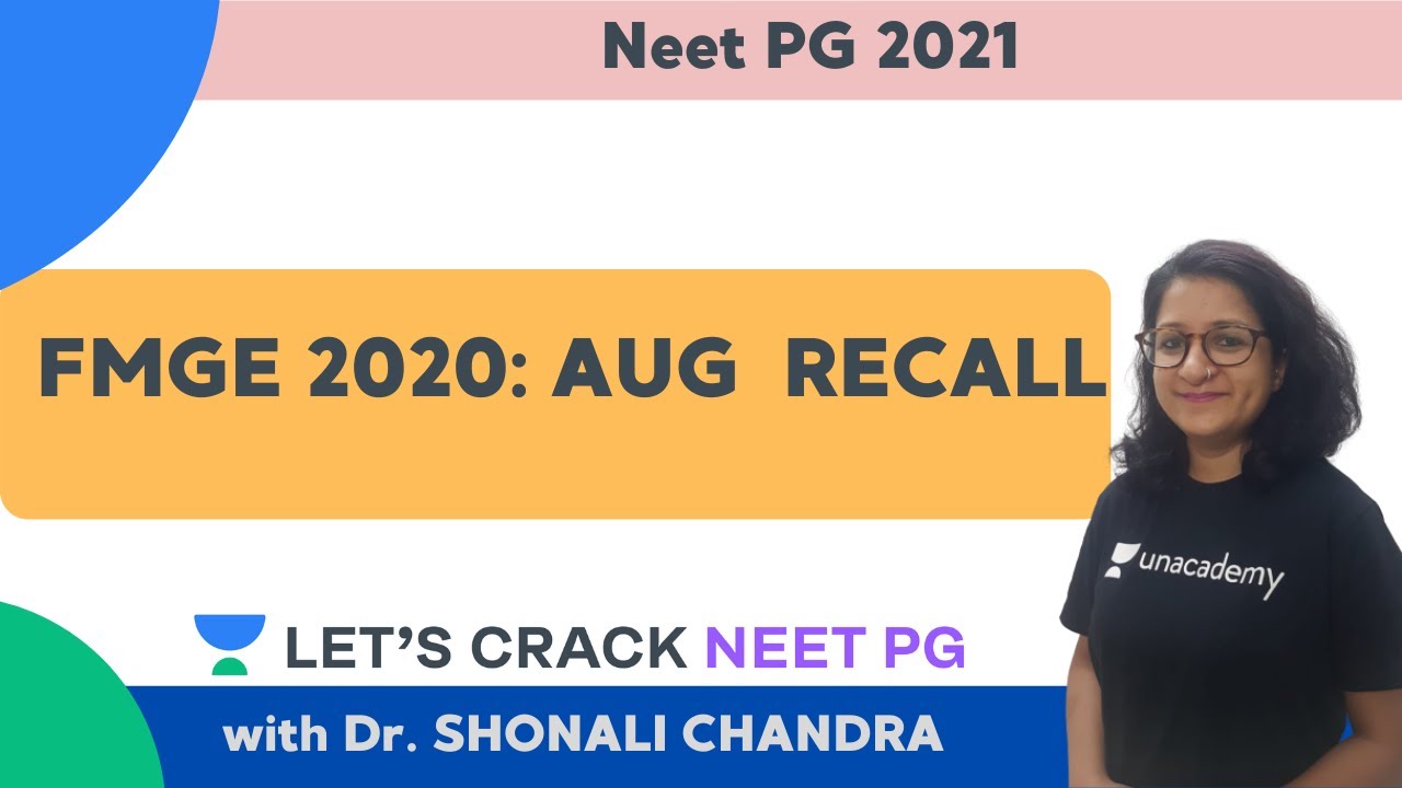FMGE August 2020 OBG Recall | NEET PG 2021 | Dr. Shonali Chandra
