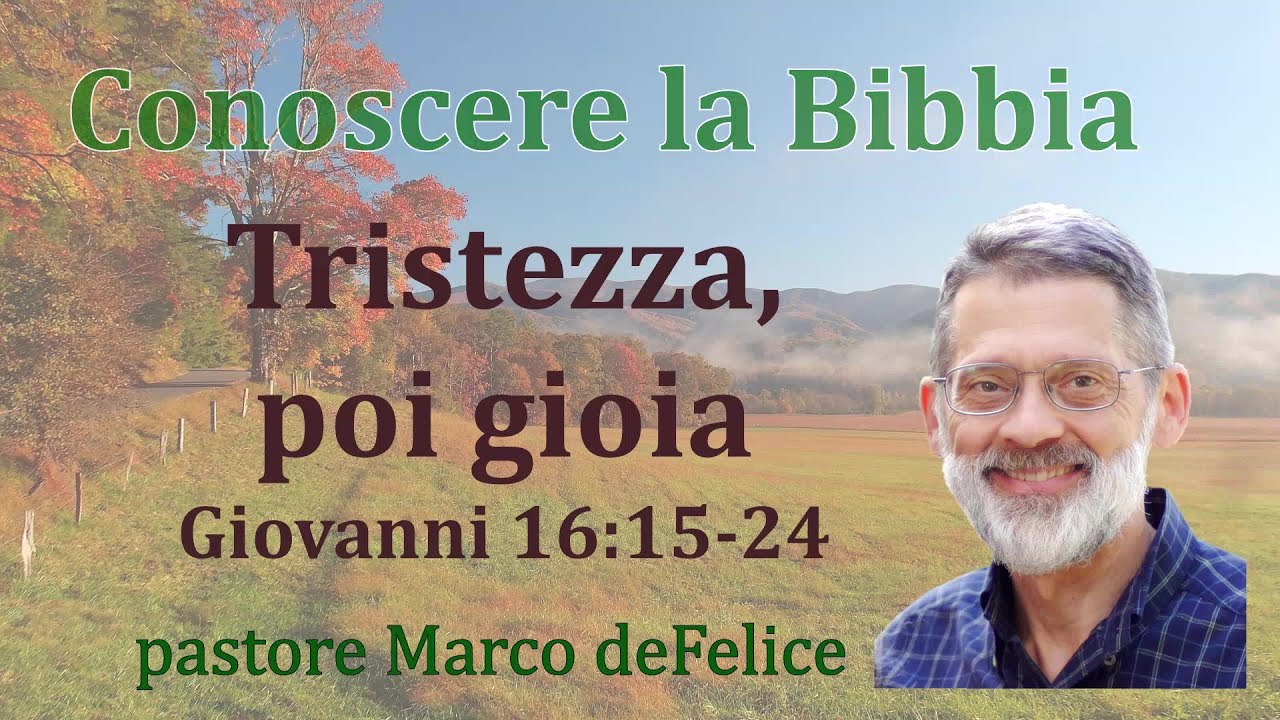 Tristezza, ma poi, la gioia. Come pregare. -- Giovanni 16:15-24 -- Marco deFelice
