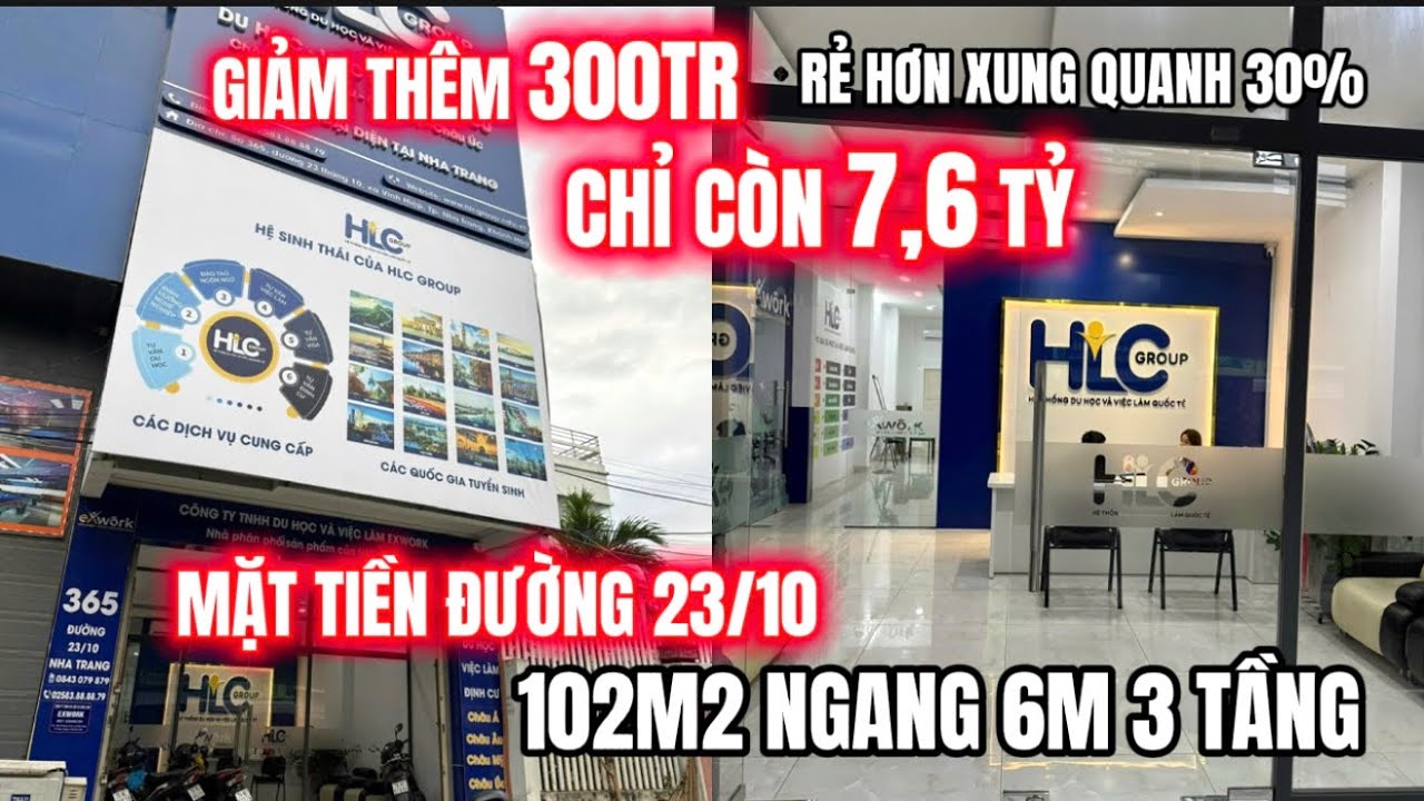 🔥Tại Sao Căn Nhà Mặt Tiền 23/10 102m2 Ngang 6M Cạnh Siêu Thị Nha Trang Lại Bán Chỉ 7,6 Tỷ?