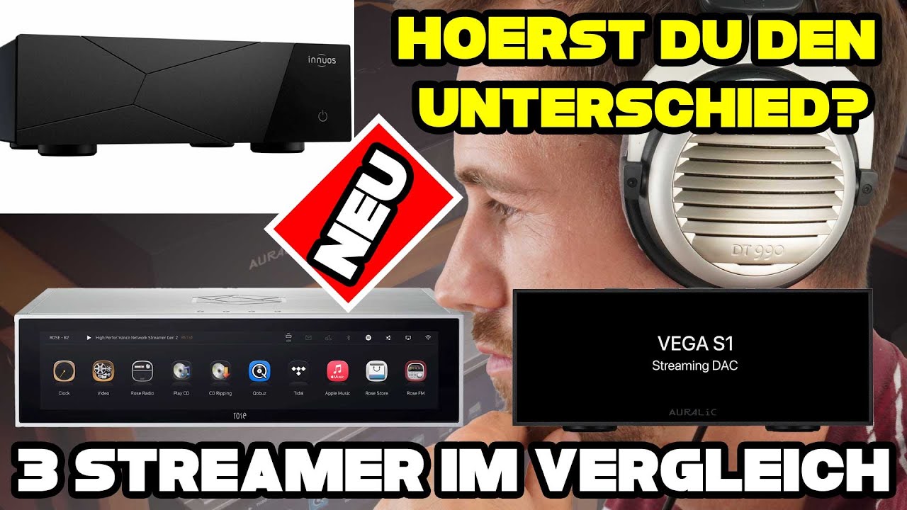NEU! Innuos Stream 1 vs  Auralic Aries S1 vs  Rose RS151 – 3 Streamer im großen Vergleich